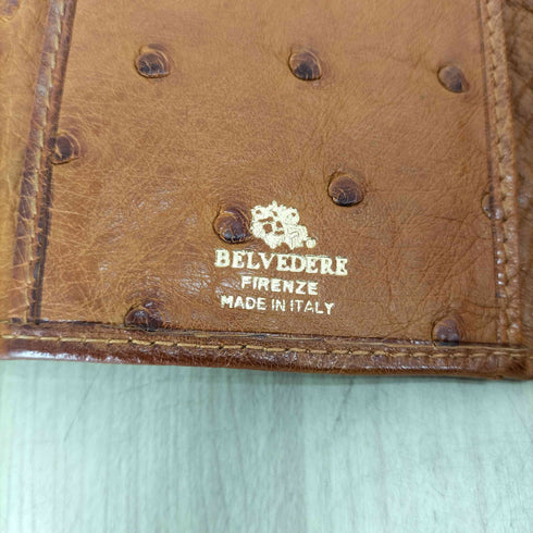 belvedere オーストリッチ 三つ折り財布 メンズ