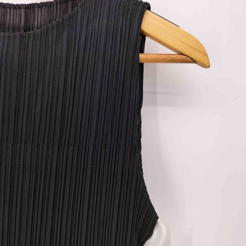 プリーツプリーズイッセイミヤケ PLEATS PLEASE ISSEY MIYAKE 17SS 裾変形 ノースリーブ プリーツ カットソー レディース JPN:4