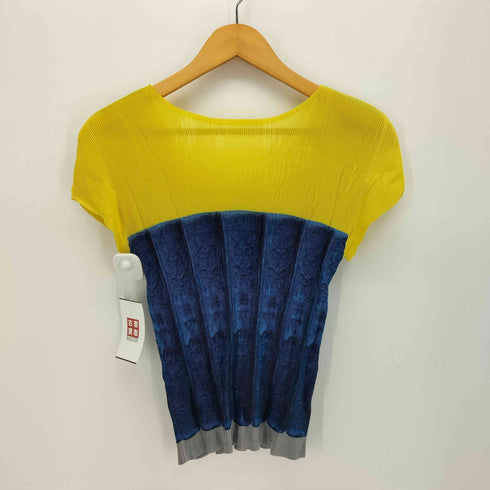 プリーツプリーズイッセイミヤケ PLEATS PLEASE ISSEY MIYAKE 07SS 総柄 転写 S/S プリーツ カットソー レディース JPN:3