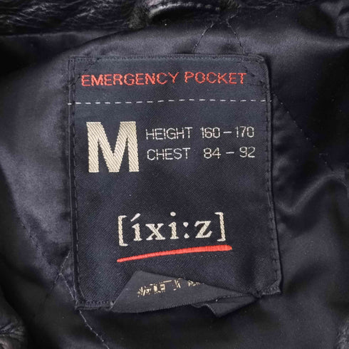 イクシーズ IXIZ ジップアップカウレザージャケット メンズ HEIGHT 160-170 CHEST 84-92