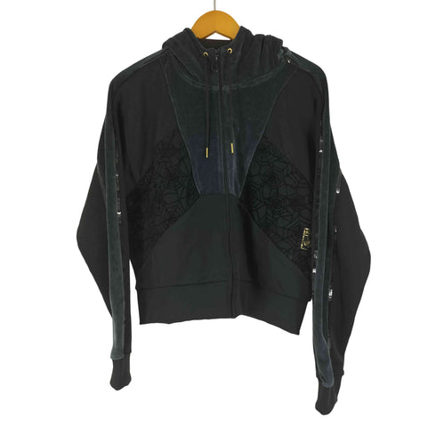プーマ PUMA ベロア切り替え ジップアップパーカー レディース import:M