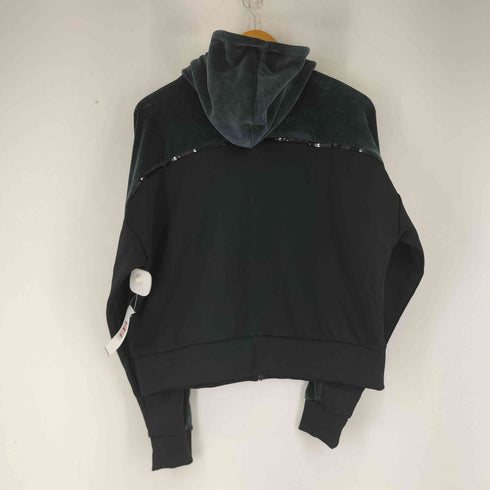 プーマ PUMA ベロア切り替え ジップアップパーカー レディース import:M