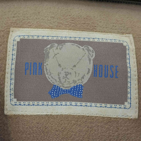 ピンクハウス PINK HOUSE クマ刺繍 シャモア 2WAY ミニボストンバッグ レディース
