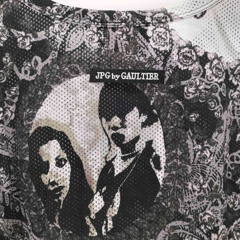 ジページェバイジャンポールゴルチエ JPG by GAULTIER 90-00S 総柄 グラフィックプリント メッシュ タンクトップ レディース FR:40