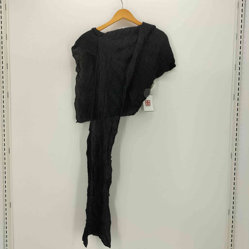 ヨウジヤマモトプリュスノアール YOHJI YAMAMOTO+NOIR アシンメトリー プリーツ加工 変形ブラウス レディース JPN:3