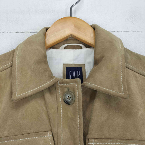 ギャップ Gap 00s OLD calf suede カウレザースエードマキシコート レディース S