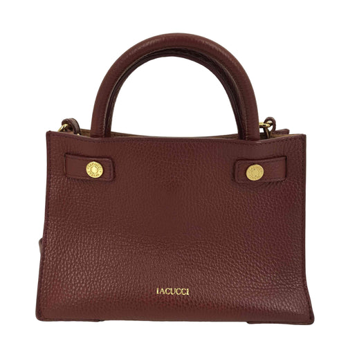 IACUCCI イタリア製 2WAY シボ革 レザー ショルダー ハンドバッグ レディース