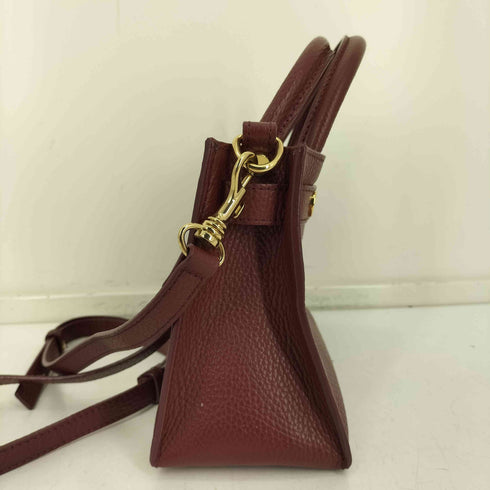 IACUCCI イタリア製 2WAY シボ革 レザー ショルダー ハンドバッグ レディース