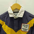 ラグビーラルフローレン Rugby Ralph Lauren 90-00S ワッペン 刺繍 ナンバリング 12 Vライン L/S ラガー ポロ シャツ メンズ import:XS