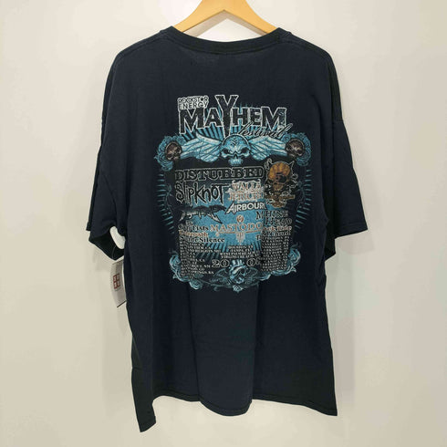 00s GILDANボディ ヘヴィメタル ニューメタル グルーヴメタル スラッジメタル ストーナーメタル メタルコア デスコア アートワーク ロゴ プリント フェスティバル S/S Tシャツ メンズ import:XL