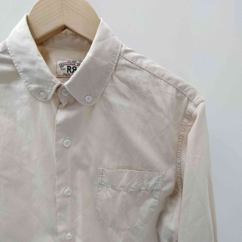 ダブルアールエルラルフローレン RRL RALPH LAUREN 00S 白タグ L/S コットン ボタンダウン シャツ メンズ import:S