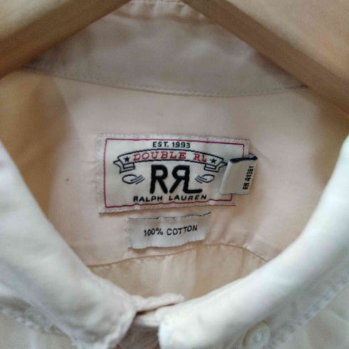 ダブルアールエルラルフローレン RRL RALPH LAUREN 00S 白タグ L/S コットン ボタンダウン シャツ メンズ import:S
