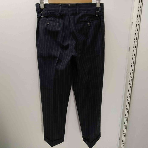 ポロバイラルフローレン Polo by RALPH LAUREN 90-00S MADE IN ITALY イタリア製 ストライプ センタープレス ウール トラウザー スラックス パンツ 裾ダブル メンズ 30-R