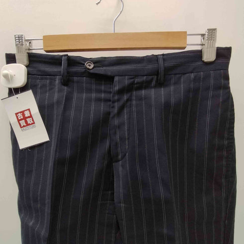 ポロバイラルフローレン Polo by RALPH LAUREN 90-00S MADE IN ITALY イタリア製 ストライプ センタープレス ウール トラウザー スラックス パンツ 裾ダブル メンズ 30-R