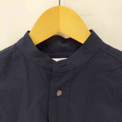 新見本工場 コットンシルク L/Sバンドカラーシャツ メンズ JPN:1