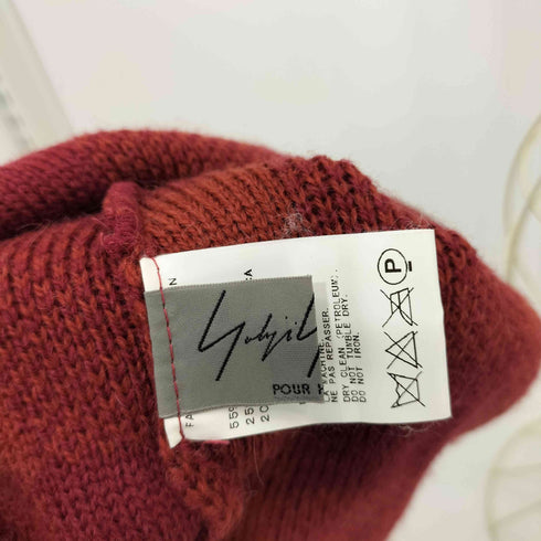 ヨウジヤマモトプールオム Yohji Yamamoto POUR HOMME 12AW ウールアルパカ混 チェック柄 ニット帽 メンズ