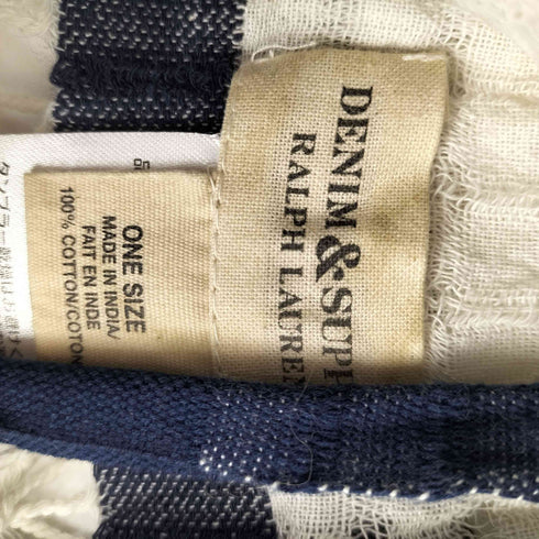 デニムアンドサプライ ラルフローレン DENIM & SUPPLY RALPH LAUREN インド綿 コットン フリンジ ストール スカーフ メンズ ONE SIZE