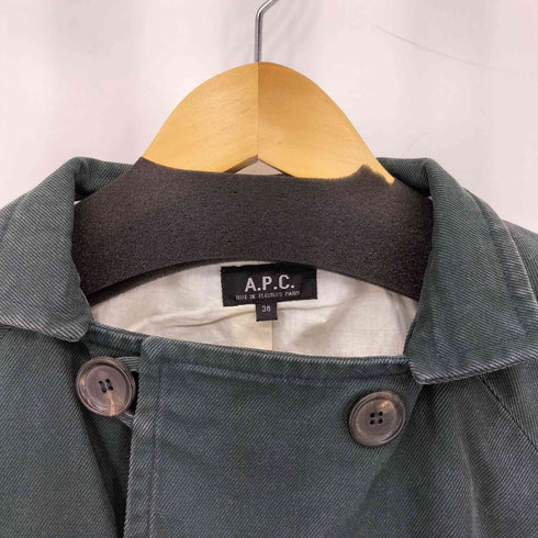 アーペーセー A.P.C. クロップド丈 ダブルブレスト デニム ジャケット Y2K レディース 36