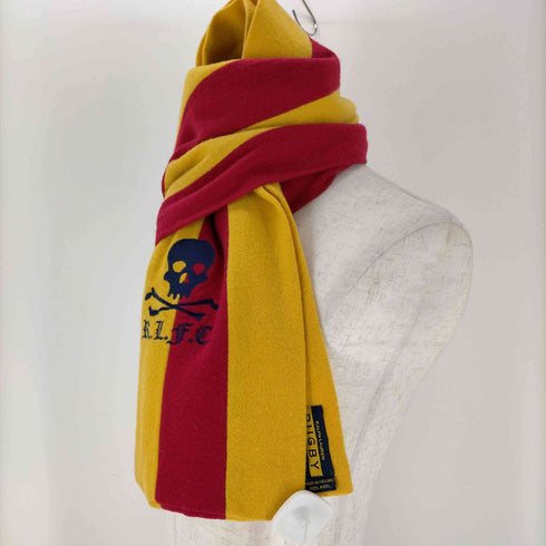 ラグビーラルフローレン Rugby Ralph Lauren MADE IN ENGLAMD 英国製 スカル クロスボーン 刺繍 ストライプ ウール スクール マフラー メンズ