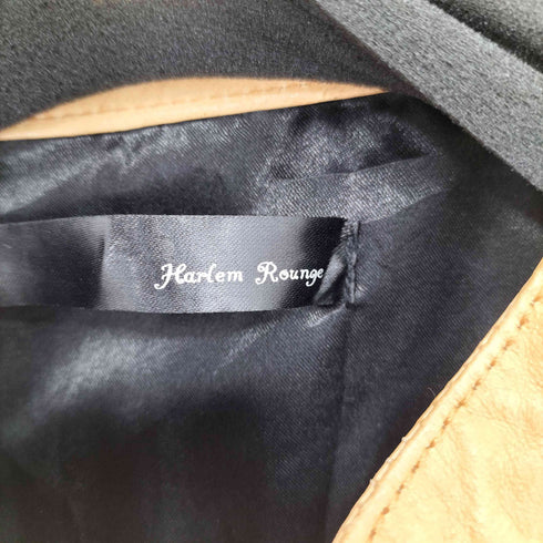 HARLEM ROUNGE PIG LEATHER ピッグレザーシングルライダースジャケット レディース XS