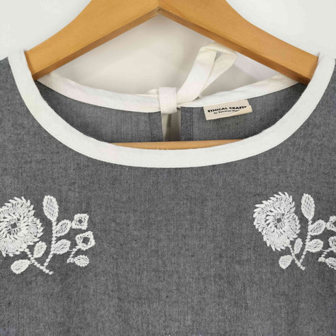 サマンサモスモス samansa Mos2 ETHICAL CRAFTS リサイクルコットン刺繍ワンピース レディース FREE