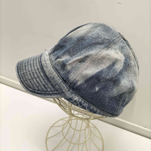 ダブルアールエルラルフローレン RRL RALPH LAUREN 白タグ ケミカル ウォッシュ 6パネル デニム ワーク キャップ メンズ S/M