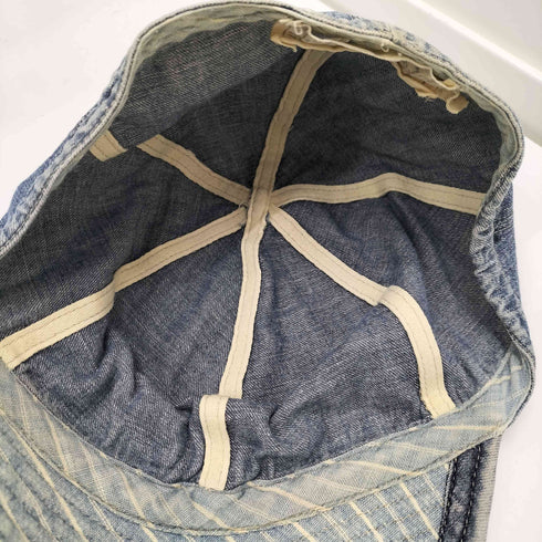 ダブルアールエルラルフローレン RRL RALPH LAUREN 白タグ ケミカル ウォッシュ 6パネル デニム ワーク キャップ メンズ S/M
