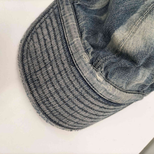 ダブルアールエルラルフローレン RRL RALPH LAUREN 白タグ ケミカル ウォッシュ 6パネル デニム ワーク キャップ メンズ S/M