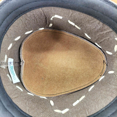 GENUINE LEATHER ステッチライン レザーハット メンズ