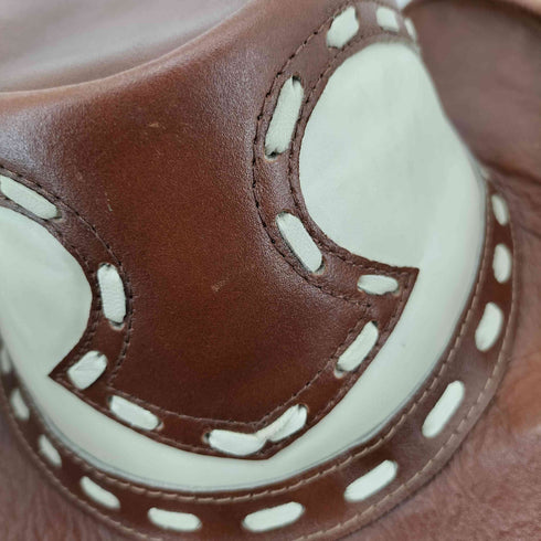 GENUINE LEATHER ステッチライン レザーハット メンズ