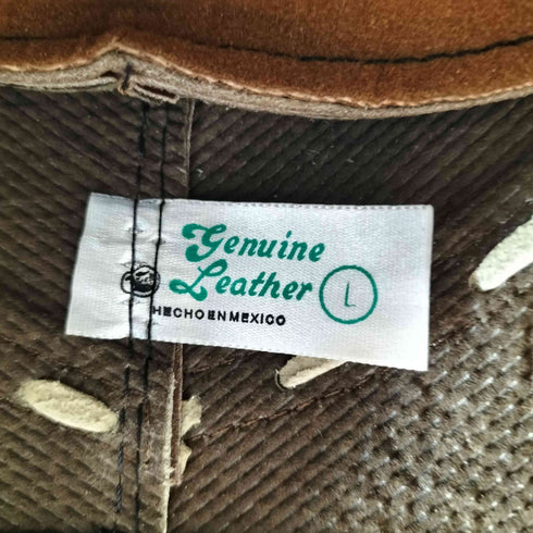 GENUINE LEATHER ステッチライン レザーハット メンズ