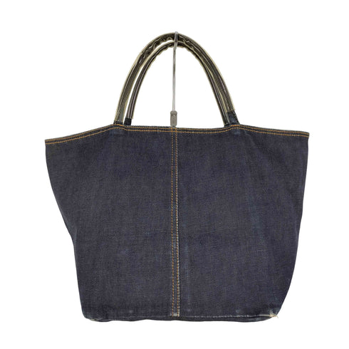 ダナキャランニューヨーク DKNY PVCハンドル デニム トートバッグ レディース