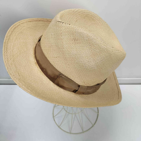 ブルックスブラザーズ BROOKS BROTHERS MADE IN ITALY Ecuadorian Panama イタリア製 パナマ ストロー ハット 麦わら 帽子 メンズ M