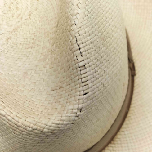 ブルックスブラザーズ BROOKS BROTHERS MADE IN ITALY Ecuadorian Panama イタリア製 パナマ ストロー ハット 麦わら 帽子 メンズ M