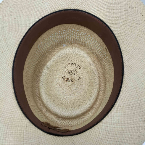 ブルックスブラザーズ BROOKS BROTHERS MADE IN ITALY イタリア製 ストロー ハット 麦わら 帽子 メンズ L