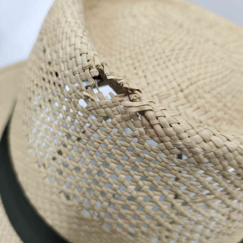 ブルックスブラザーズ BROOKS BROTHERS MADE IN ITALY イタリア製 ストロー ハット 麦わら 帽子 メンズ L