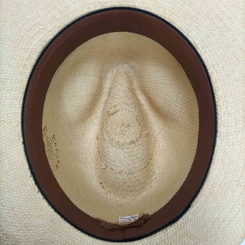 ブルックスブラザーズ BROOKS BROTHERS MADE IN ITALY イタリア製 ストロー ハット 麦わら 帽子 メンズ L