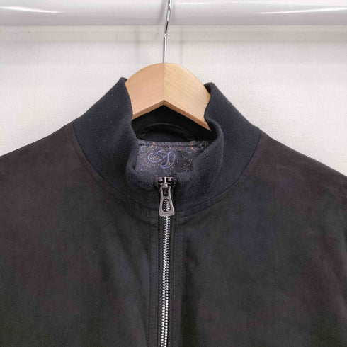 ムッシュ二コル MONSIEUR NICOLE フェイクスウェード ハイネック ジップアップジャケット 裏地ペイズリー メンズ 46