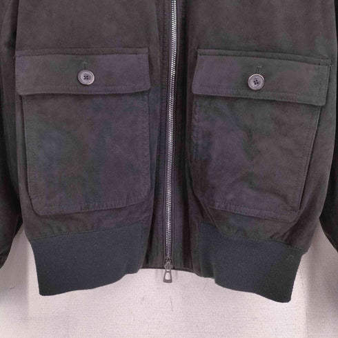 ムッシュ二コル MONSIEUR NICOLE フェイクスウェード ハイネック ジップアップジャケット 裏地ペイズリー メンズ 46