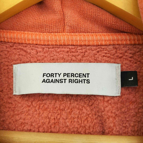 FORTY PERCENTS AGAINST RIGHTS 製品加工 刺繍 プルオーバーパーカー メンズ JPN:L