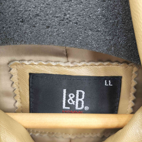 L&B HOMME ラムレザー ハーフコート メンズ LL