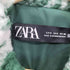 ザラ ZARA グリーンチェック クロップド丈 ボアジャケット レディース import:S