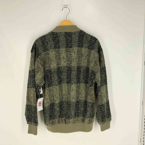 VITTORIO パネルレザー アクリルニット メンズ import:M