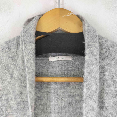 BUL BUL リャマウールショールカラーカーディガン レディース