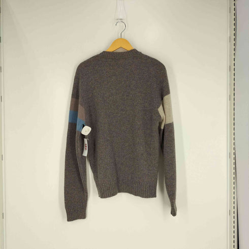 ロバートブルース ROBERT BRUCE フロントプリント メランジニット メンズ import:L