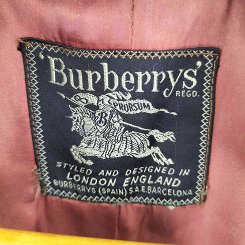 バーバリーズ BURBERRYS 80S ヘリンボーン ステンカラーコート メンズ