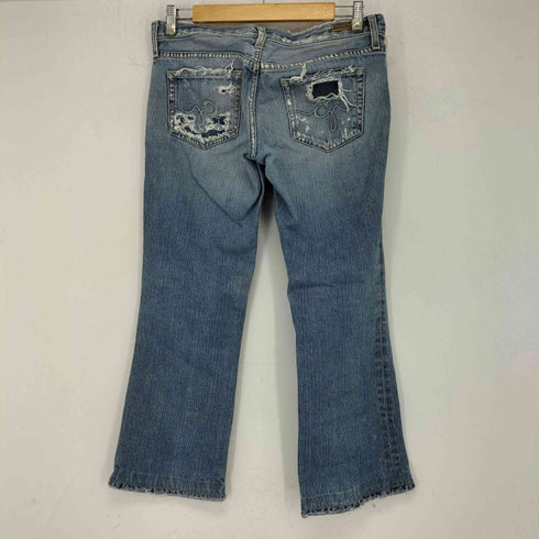 ゲス GUESS ダメージ加工 ローライズ フレア デニムパンツ Y2K レディース US:26-27