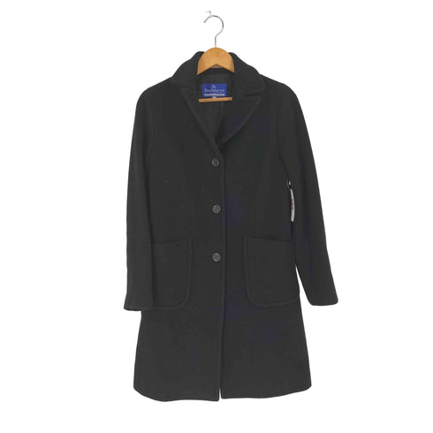 バーバリーブルーレーベル BURBERRY BLUE LABEL メルトンウール ナイロン チェスターコート レディース EUR:38