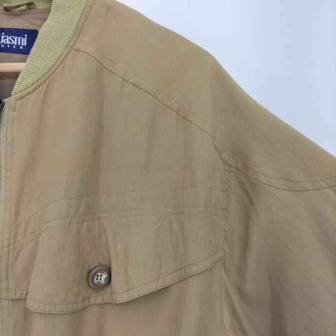 jasmi 90s フラップ ヨークシルク ブルゾン メンズ