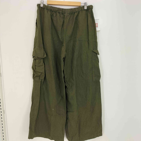 ギャップ Gap Mid Rise Linen-Cotton Pull-On Cargo Pants メンズ import:L